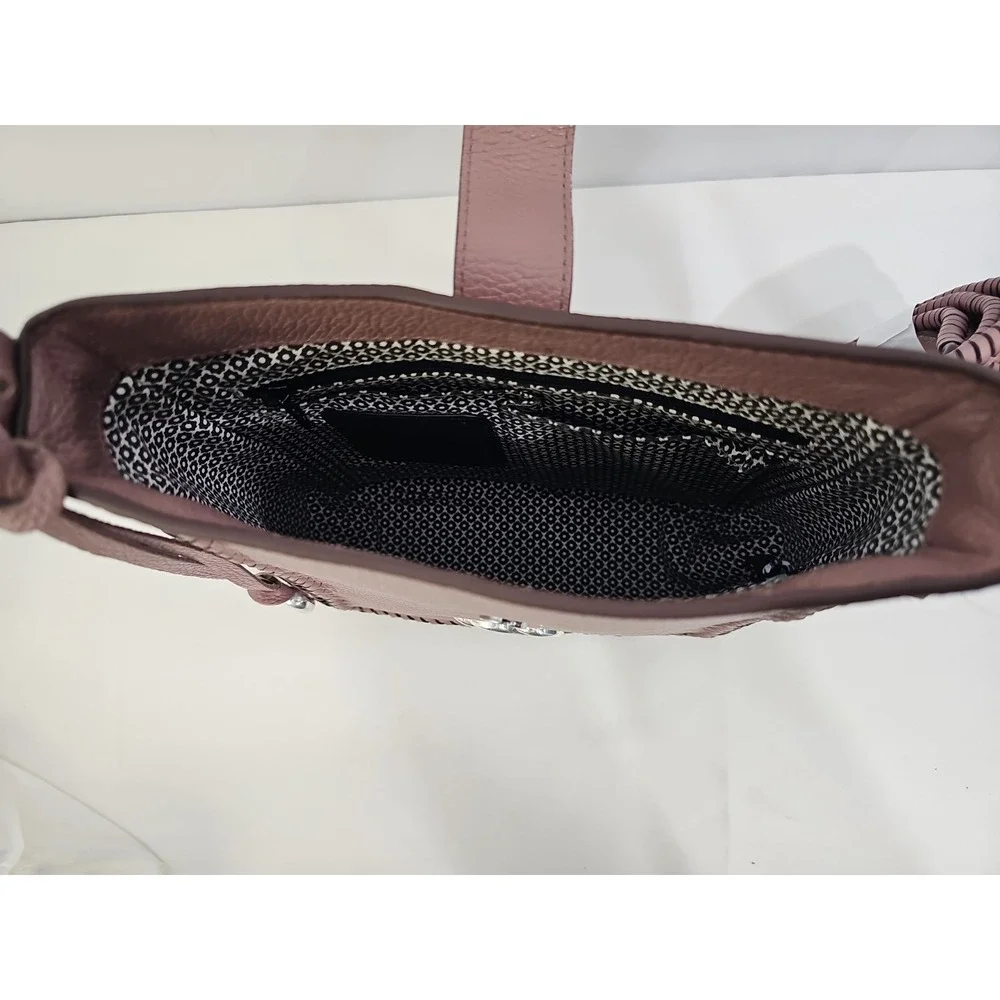 Brighton Fia Cross Body H4408F NWT List $395 Messenger Style - French Mauve